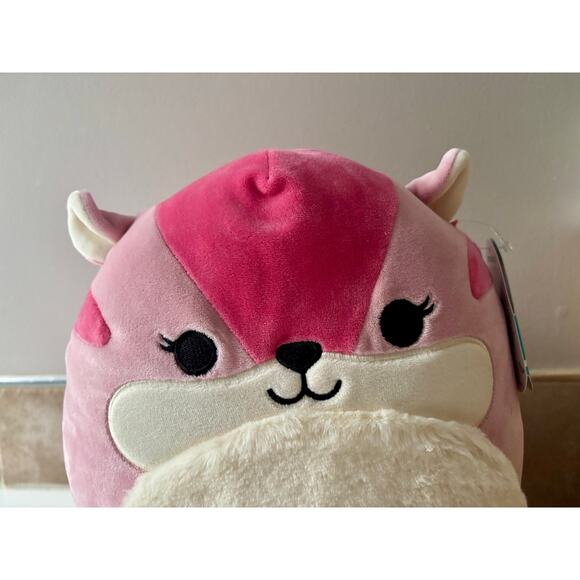 Squishmallows Original 12-Inch 'Dianalee' Pink Chipmunk Plush / Stuffed Animal - Picture 5 of 12